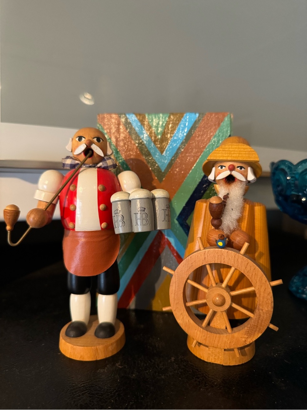 Vintage German Wooden Incense Smokers - Beer
Waiter and Sea Captain